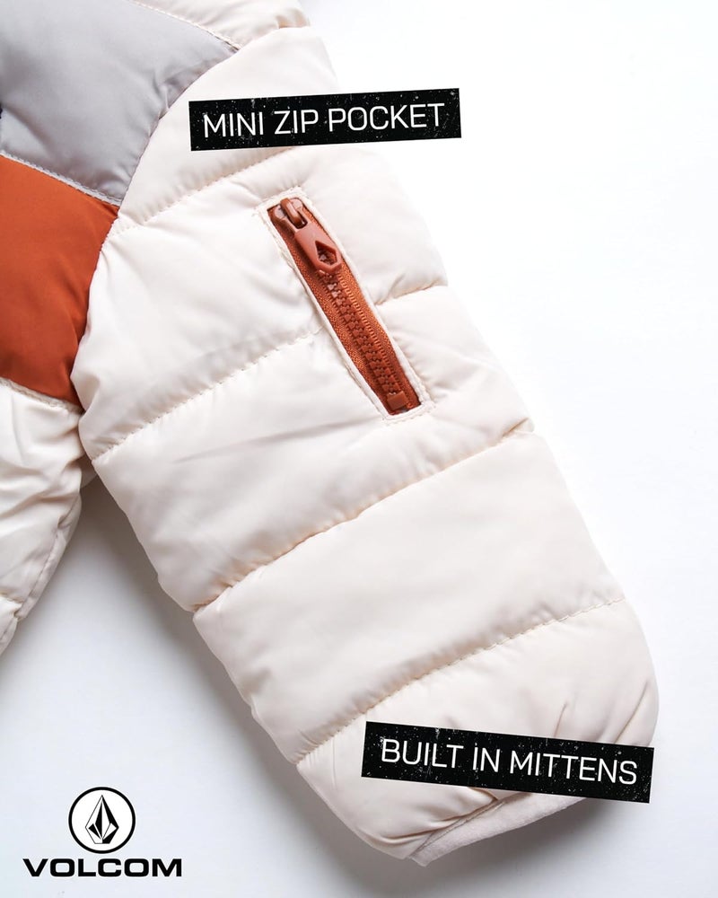 Volcom Boy Baby Snowsuit - Soft Fleece Lined Insulated Pram Infant Snowsuit with Sherpa Lined Hood - Baby Winter Clothes - Image 2